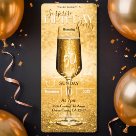 Invitación Elegante Fiesta de sorpresa de cumpleaños para adu