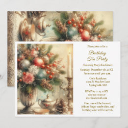 Invitación Elegante Fiesta de té de cumpleaños