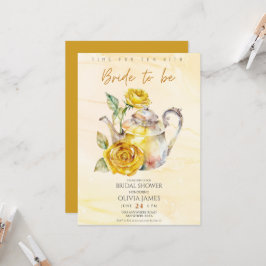 Invitación Elegante fiesta de té de flores silvestres ducha d
