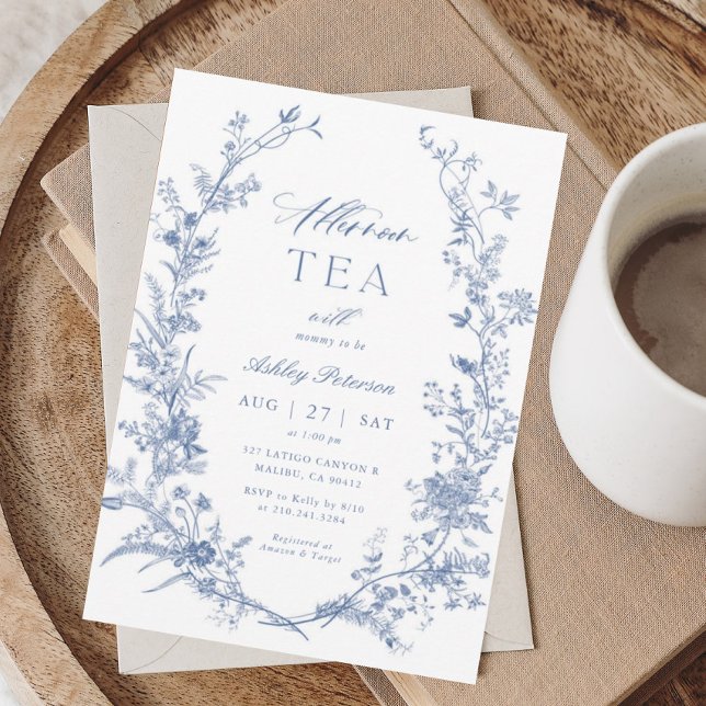 Invitación Elegante Fiesta de té de la tarde Baby Shower (Subido por el creador)