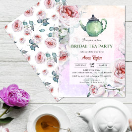 Invitación Elegante Fiesta de té de novia floral