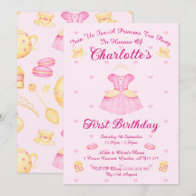 Elegante fiesta de té de princesa al agua con rosa