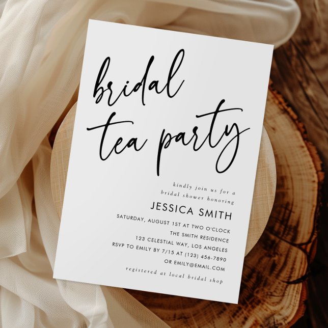 Invitación Elegante Fiesta de Té para Despedida de Soltera Mi (Subido por el creador)