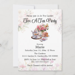 Invitación Elegante Fiesta de té/Partido Personalizar