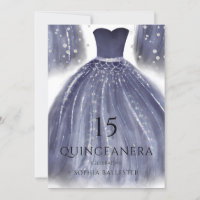 Elegante Fiesta de traje de traje azul de la Marin