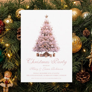 Invitación Elegante fiesta de vacaciones de árbol de Navidad 