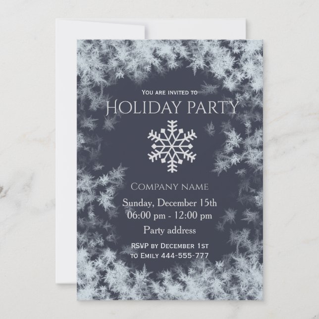 Invitación Elegante fiesta de vacaciones de helado de la mari (Anverso)