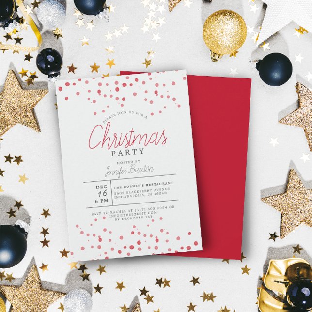 Invitación Elegante fiesta de vacaciones de Navidades moderno (Subido por el creador)