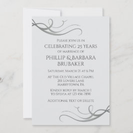 Invitación Elegante Fiesta del 25° Aniversario Boda