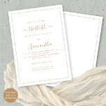 Invitación Elegante Fiesta del Borde del Guión de Oro 30 cump<br><div class="desc">Elegante Fiesta del Borde de Guión Dorado 30 cumpleaños. Disponible digitalmente o impreso. Un minimalista diseño de texto moderno para su trigésimo, totalmente personalizable, con un borde de línea. Cambie las palabras según sea necesario y también puede cambiar los colores del texto y del fondo, así como mucho más si...</div>