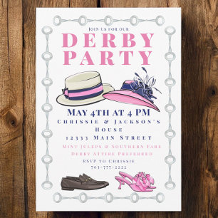 Invitación Elegante Fiesta del Derby / Estribos de Caballo y 