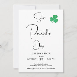 Invitación Elegante Fiesta del Día de San Patrón