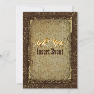 Invitación Elegante fiesta del rancho de caballos occidental