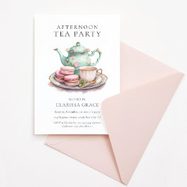 Invitación Elegante Fiesta del té de la tarde
