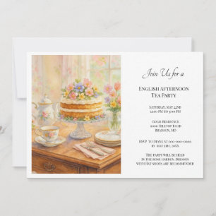 Invitación Elegante fiesta del té de primavera