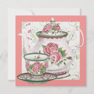 Invitación Elegante fiesta del té - SRF
