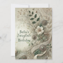 Invitación Elegante Fiesta floral de inspiración vintage