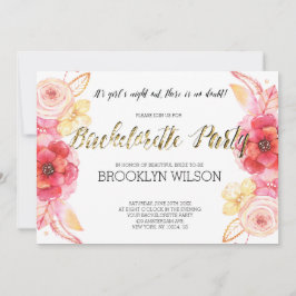 Invitación Elegante fiesta floral de solomillo invita al Reli