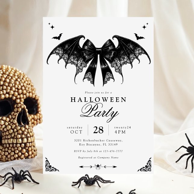 Invitación Elegante fiesta gótica de Halloween (Subido por el creador)