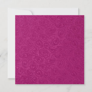 Invitación Elegante Fiesta Grabado en relieve Rosa Paisley Ne