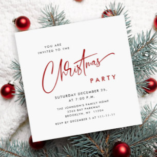 Invitación Elegante fiesta Minimalista de vacaciones simple
