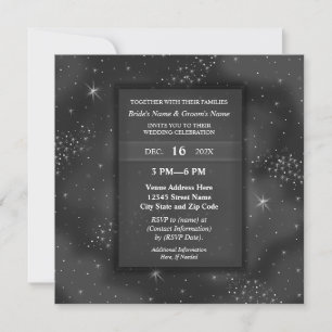 Invitación Elegante fiesta moderna de Boda con Sky Nocturno