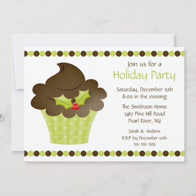Invitación Elegante fiesta navideña (Anverso)