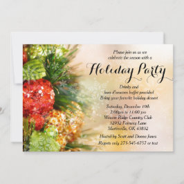 Invitación Elegante fiesta navideña