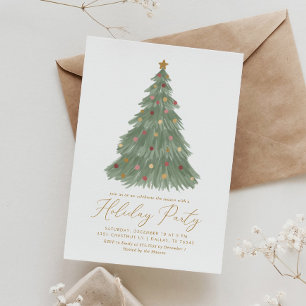 Invitación Elegante fiesta navideña