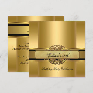 Invitación Elegante Fiesta Real de Aniversario del Oro Manos