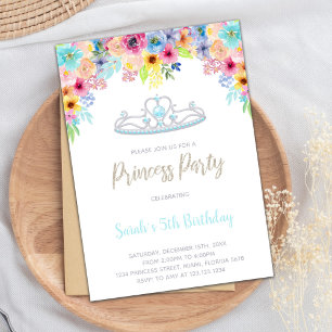 Invitación Elegante Fiesta Real para Chicas