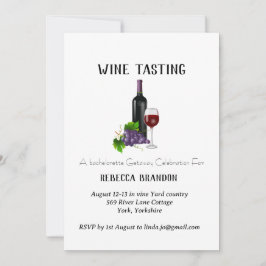 Invitación Elegante Fin de Semana de Degustación de Vinos Per