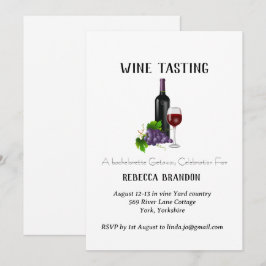 Invitación Elegante Fin de Semana de Degustación de Vinos Per