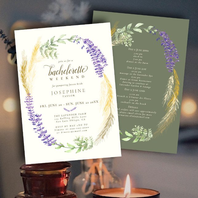 Invitación Elegante fin de semana de fin de semana de bachill (Subido por el creador)