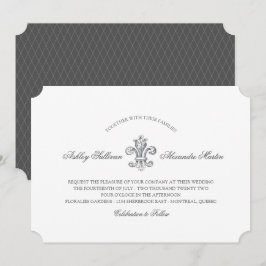 Invitación Elegante Fleur de Lis Boda 3