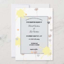 Invitación Elegante flor de dazie moderna