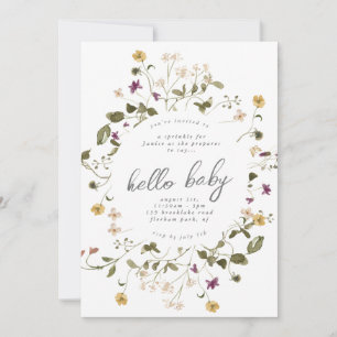 Invitación Elegante Flor desecada Pampas Floral Baby Shower