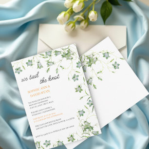Invitación Elegante flor floral amarramos el nudo