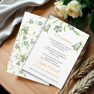 Invitación Elegante flor floral flor recién casada Boda