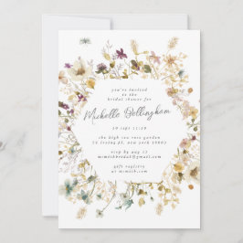 Invitación Elegante Flor salvaje Seca Pampas Ducha Bridal