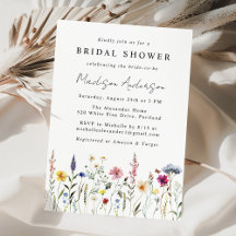 Elegante Flor Silvestre Meadow Bridal Shower