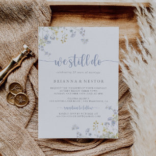 Invitación Elegante Flor silvestre que aún prometemos renovac