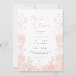 Invitación Elegante Flor silvestre Watercolor Bridal Shower