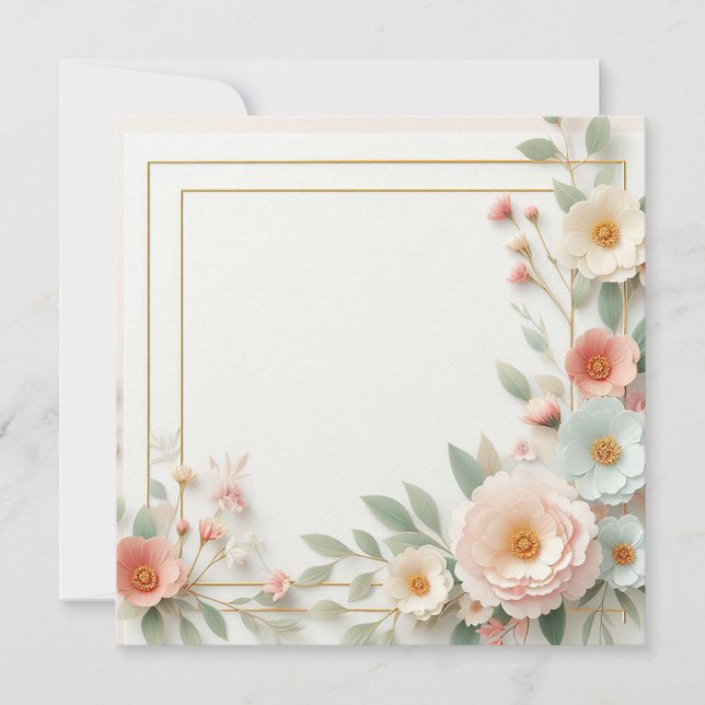 Invitación Elegante Floral (Anverso)
