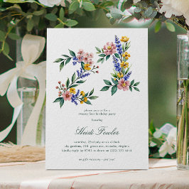 Invitación Elegante Floral 21' Botánico Cumpleaños 21