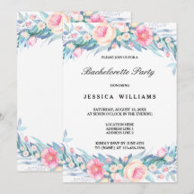 Elegante floral acuarela para 1ª despedida de solt