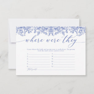 Invitación Elegante Floral Azul Polvoriento Donde Juegan