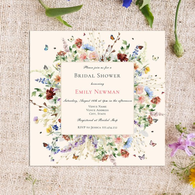 Invitación Elegante Floral Boho Watercolor Bridal Shower (Subido por el creador)