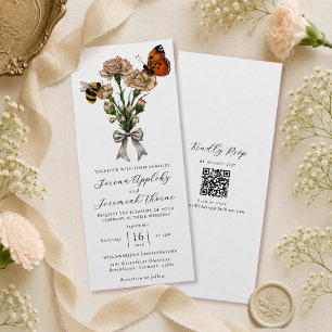 Invitación Elegante floral botánico en arco todo en uno para 
