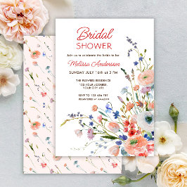 Invitación Elegante Floral Bridal Shower